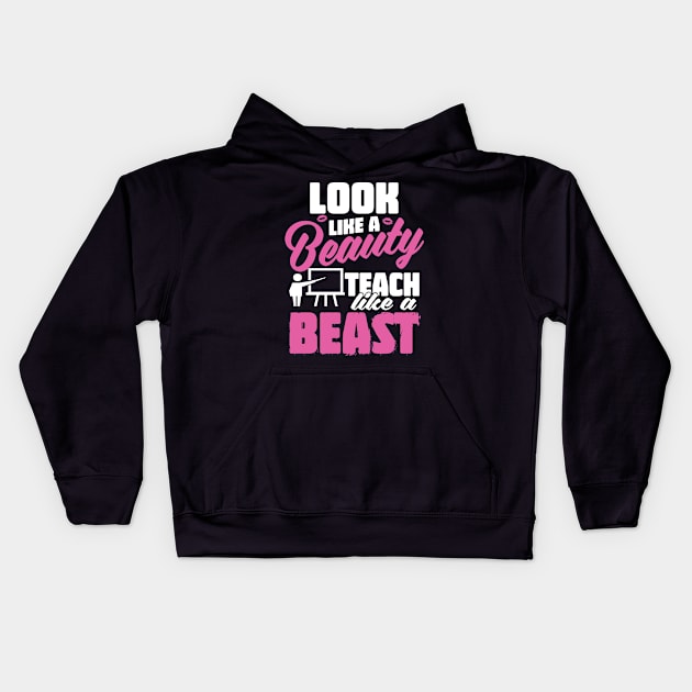 Beauty and Beast Kids Hoodie by veerkun